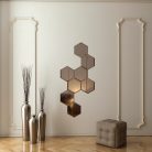 Set Oglinda Bronze cu fazeta, forma hexagon