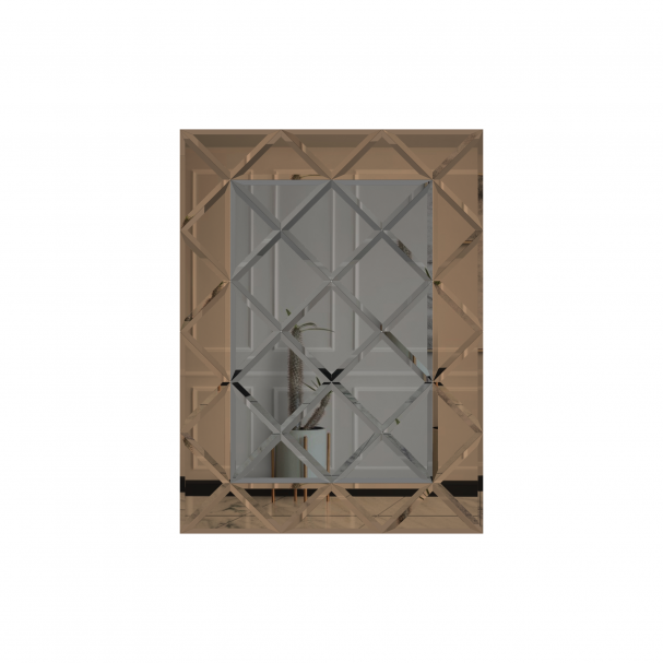 Oglinda Fazeta 1125 x 1500 Gri cu perimetru Bronze