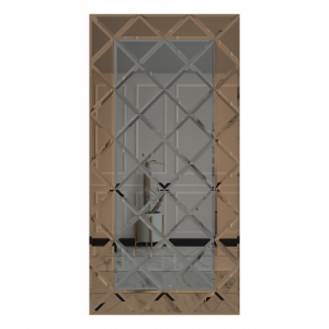 Oglinda Fazeta 1125 x 2250 Gri cu perimetru Bronze