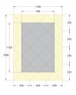 Oglinda Fazeta 1125 x 1500 Gri cu perimetru Bronze