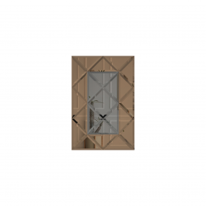 Oglinda Fazeta 750 x 1125 Gri cu perimetru Bronze