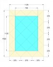 Oglinda Fazeta 1125 x 1500 Argintiu cu perimetru Bronze