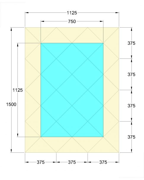Oglinda Fazeta 1125 x 1500 Argintiu cu perimetru Bronze