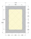 Oglinda Fazeta 1125 x 1500 Bronze cu perimetru Gri