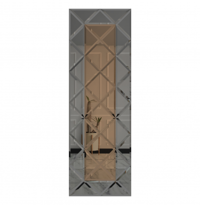 Oglinda Fazeta 750 x 2250 Bronze cu perimetru Gri