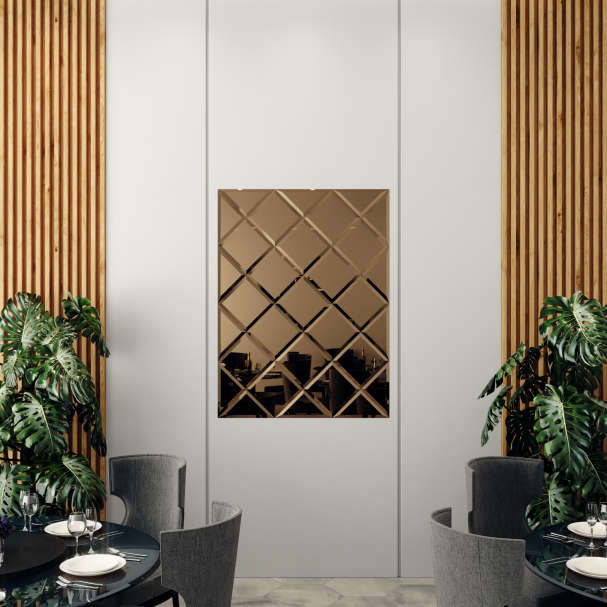 Oglinda Fazeta 1125 x 1500 Bronze