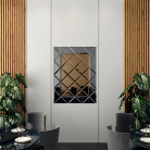 Oglinda Fazeta 1125 x 1500 Bronze cu perimetru Gri