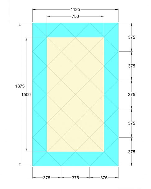 Oglinda Fazeta 1125 x 1875 Bronze cu perimetru Argintiu