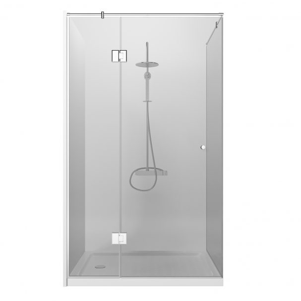 Cabina dus la 90 de grade model Aquara Gri